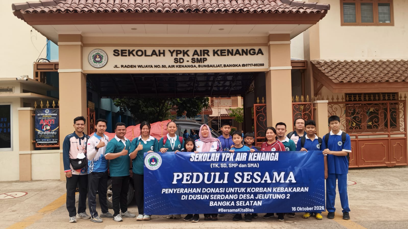 YPK AIR KENANGA SALURKAN BANTUAN BAGI KORBAN KEBAKARAN DI SERDANG, BANGKA SELATAN